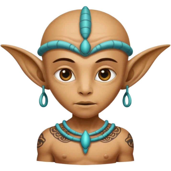 alien babylon ancient with tatooed emoji