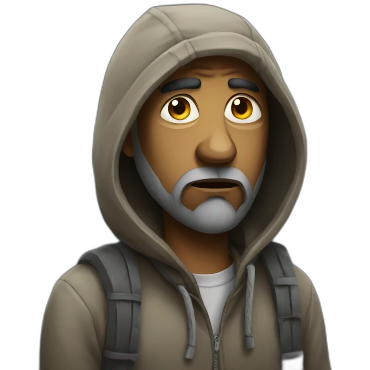 sad homeless  emoji