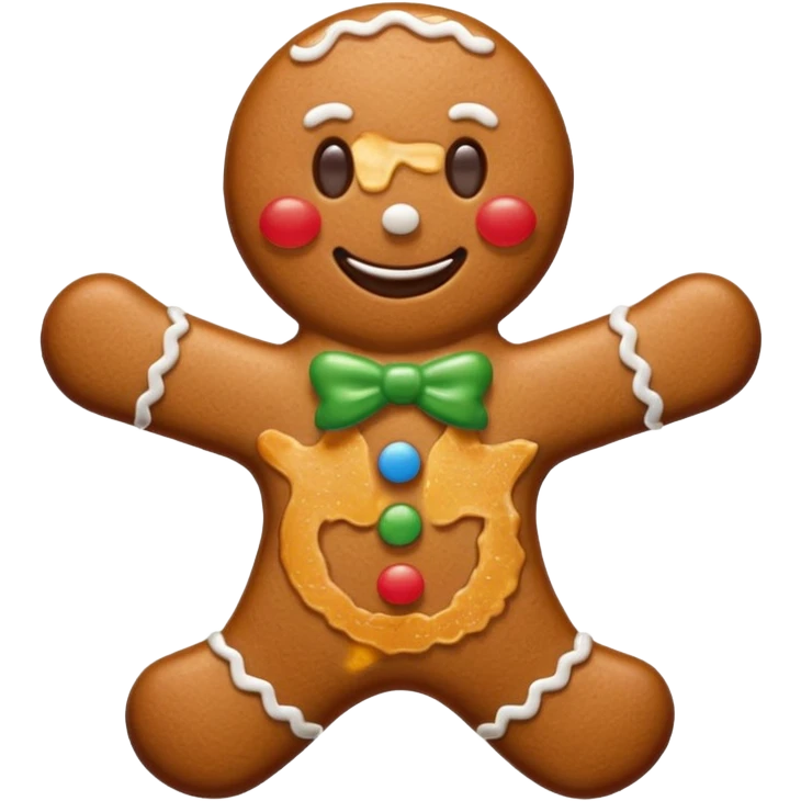 Gingerbread man emoji