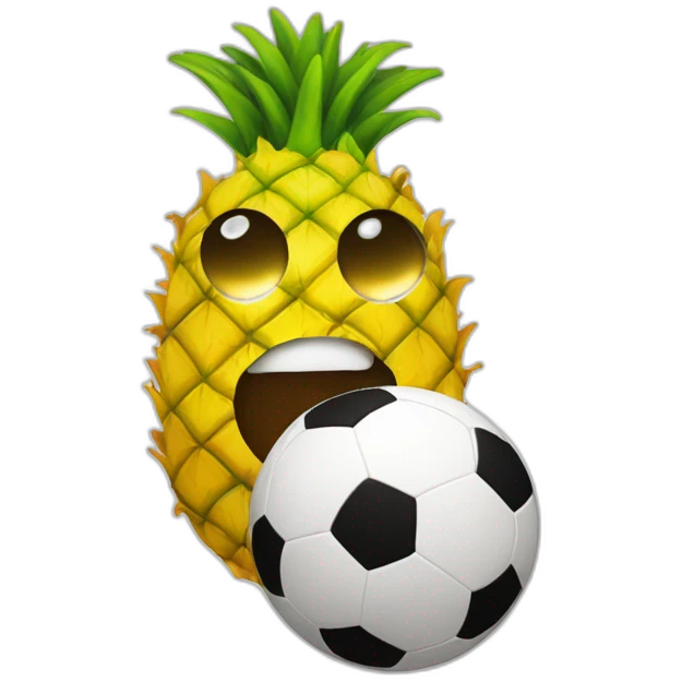 Ananas mit Fußball emoji