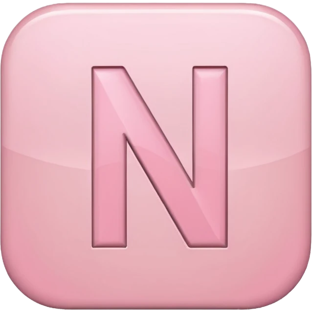 Netflix aesthetic "N" logo in pastel pink emoji