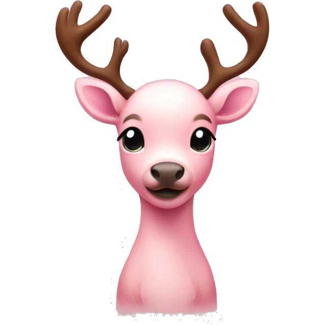 baby pink reindeer  emoji