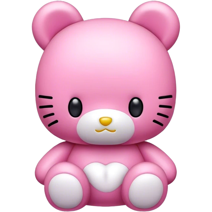 pink kawaii plush hello kitty bear emoji