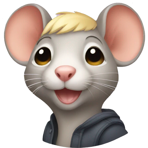 rat with short blonde hair emoji