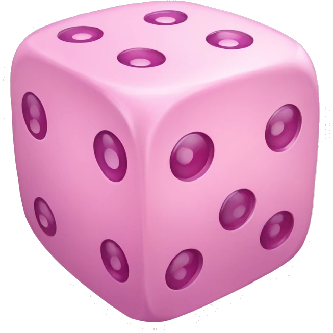 pastel pink dice two realistic emoji