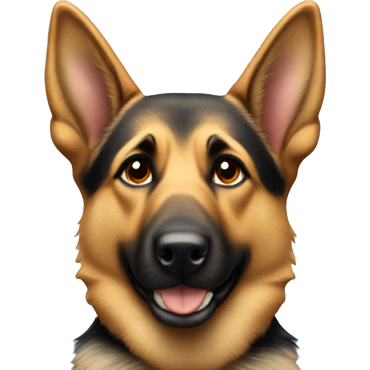 German Shepard tilting head emoji