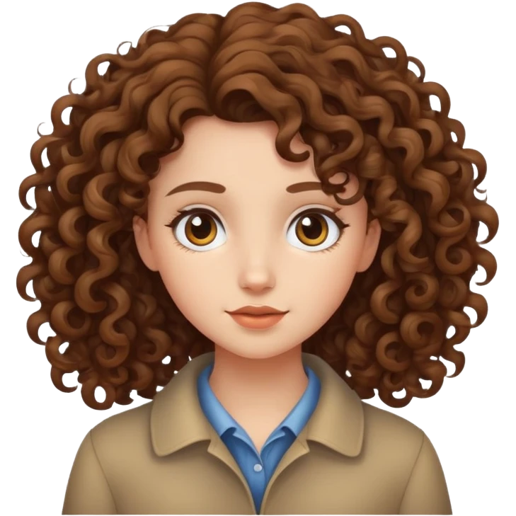 Girl with curly hair emoji