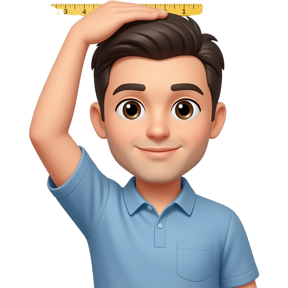 person measuring their height emoji