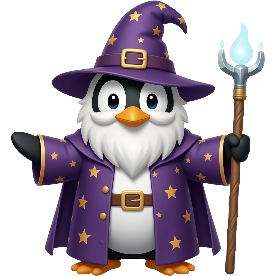 Penguin Wizard emoji