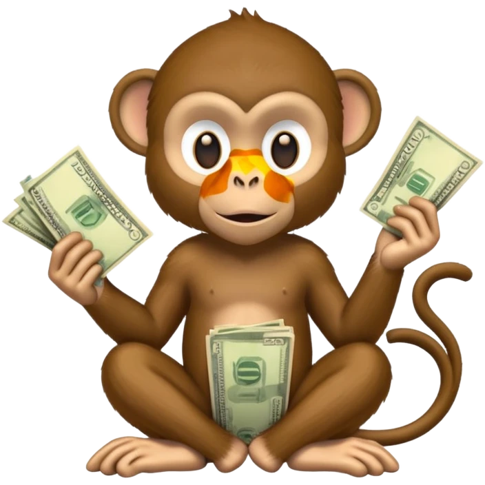 monkey holding money emoji