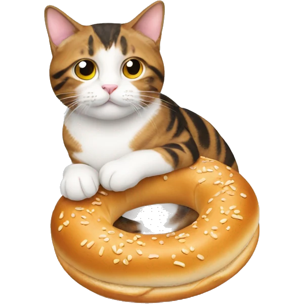 Cat with bagel  emoji