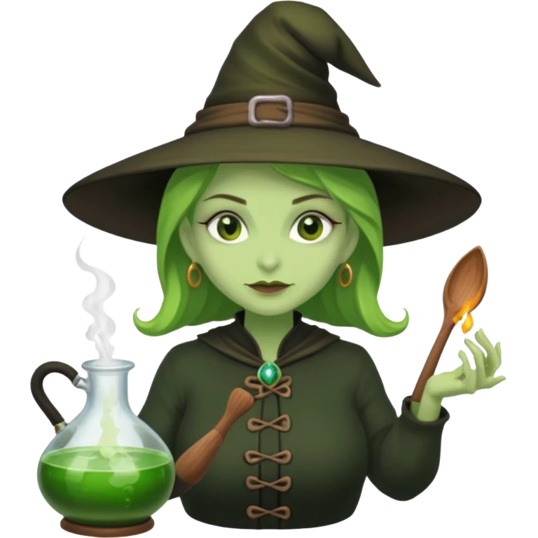 green witch cooking potion emoji