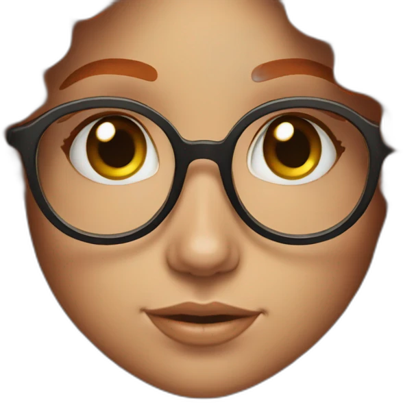 curly redhead glasses girl emoji