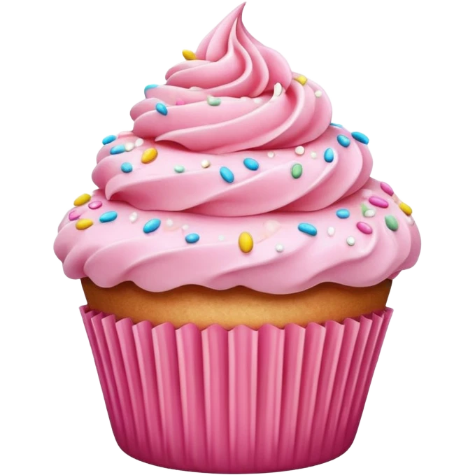Cupcake with pink icing emoji
