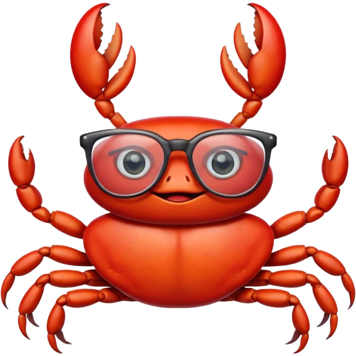 crab with glasses emoji