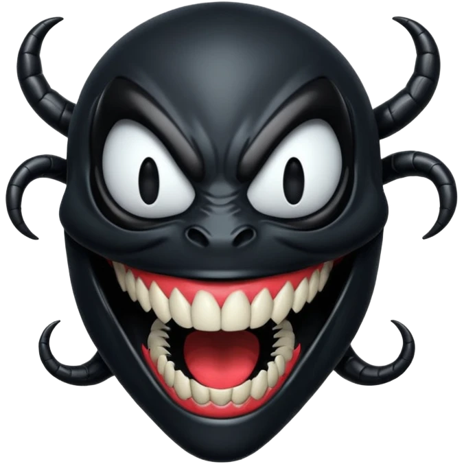Venom symbiote smiling (smaller) emoji