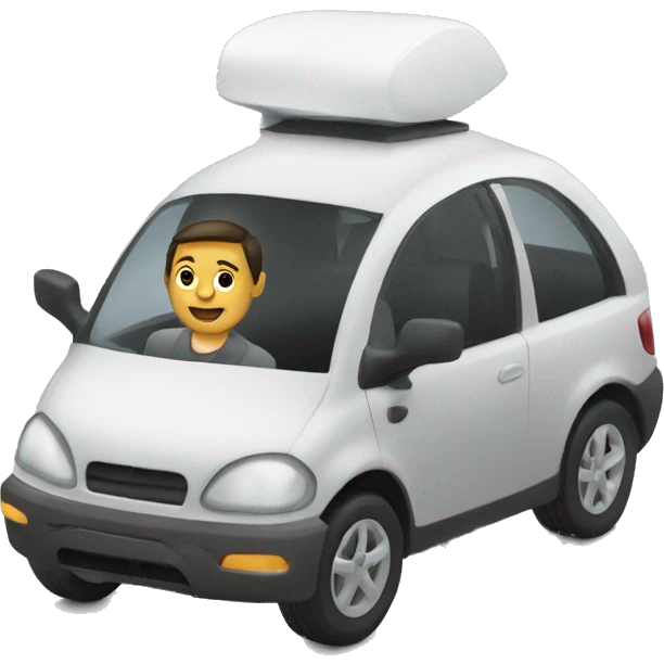 AI driving car emoji