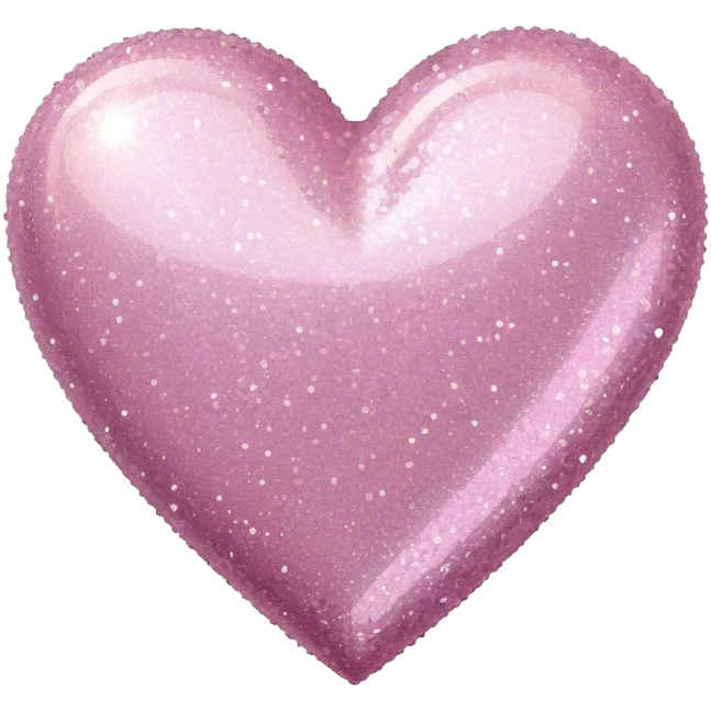 glitter light pink heart emoji