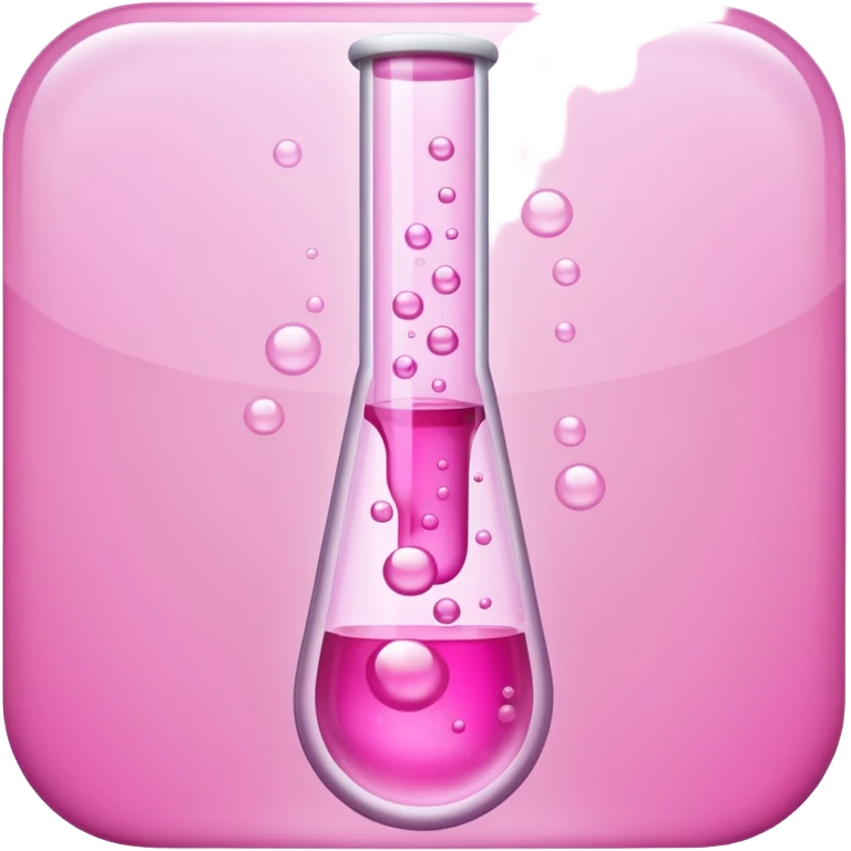 pink liquid in test tube simple bubbling emoji