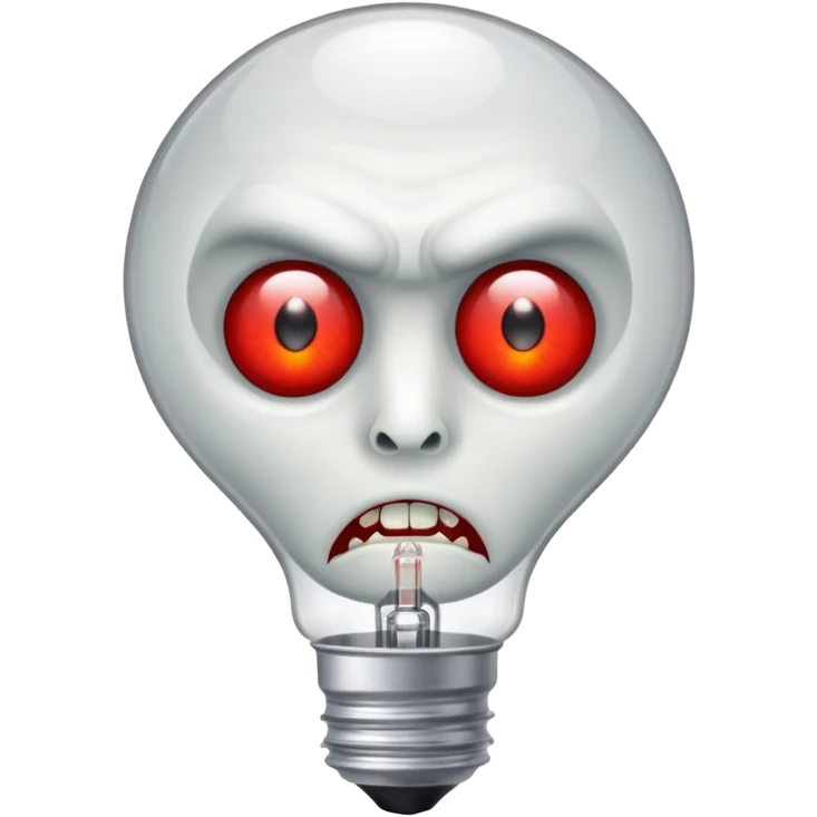 bulb with vampire emoji