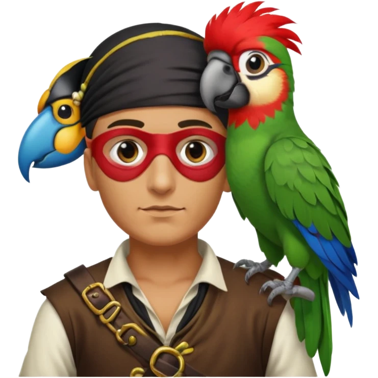pirate and parrot emoji