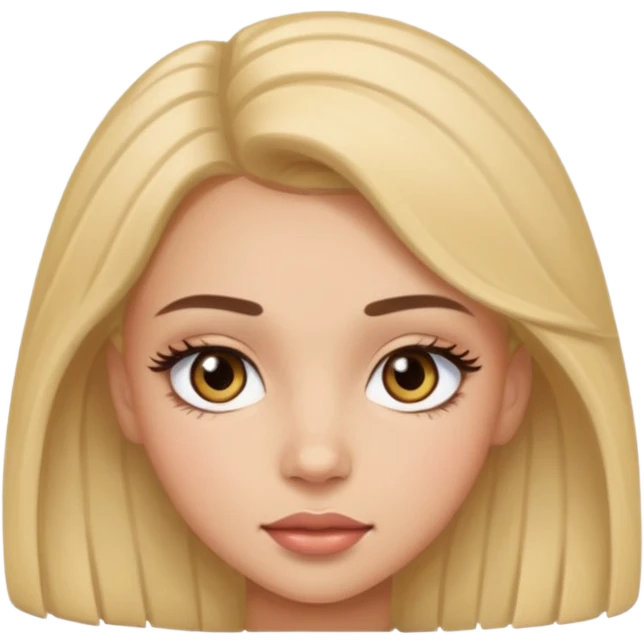Girl with lashes  emoji