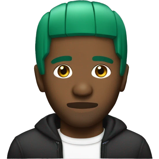 Frank Ocean with green hair emoji