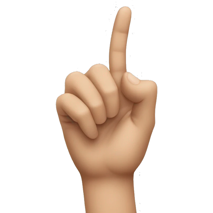 Man’s finger puff up emoji