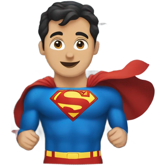 Superman on a train emoji