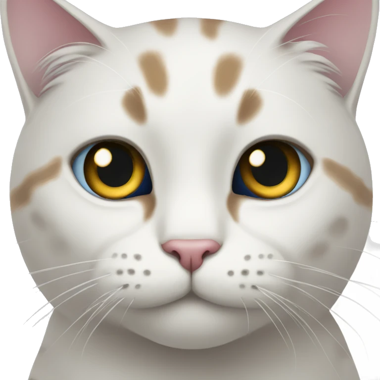  cat with heterochromatic eyes  emoji