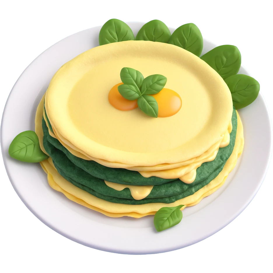 Green Spinach Omelet emoji