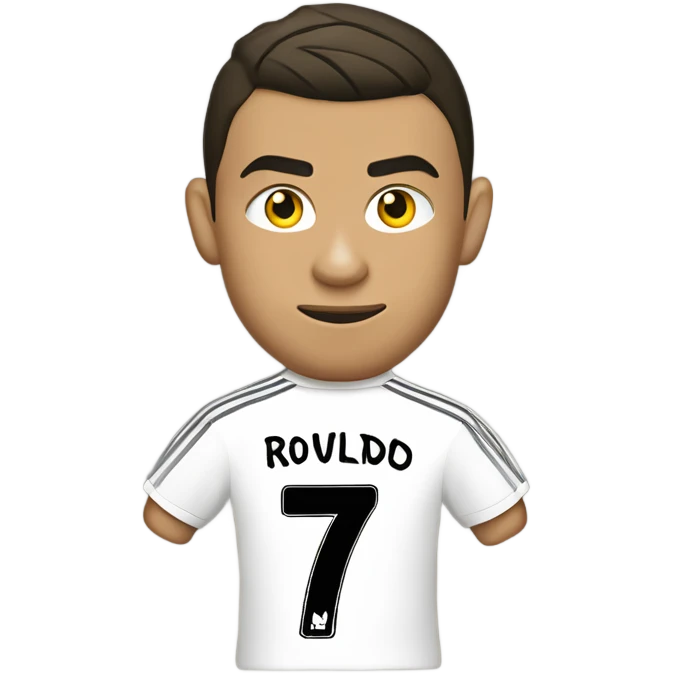 Cristiano Ronaldo at Manchester united with number seven shirt 2008 emoji