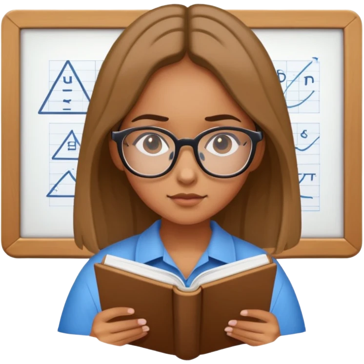 Girl studying for calculus emoji