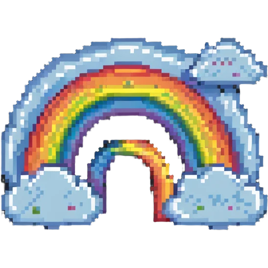 rainbow with clouds emoji