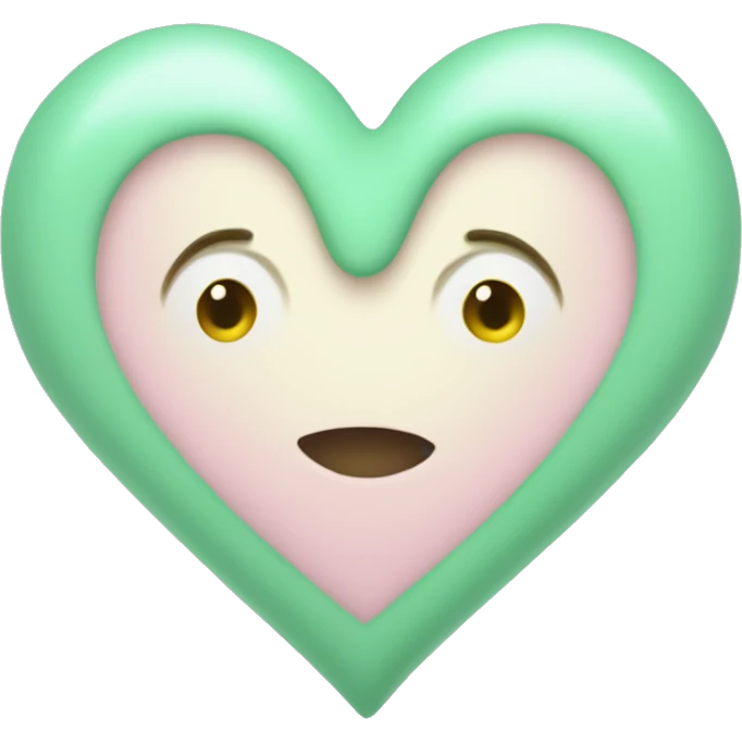 pastel green heart  emoji