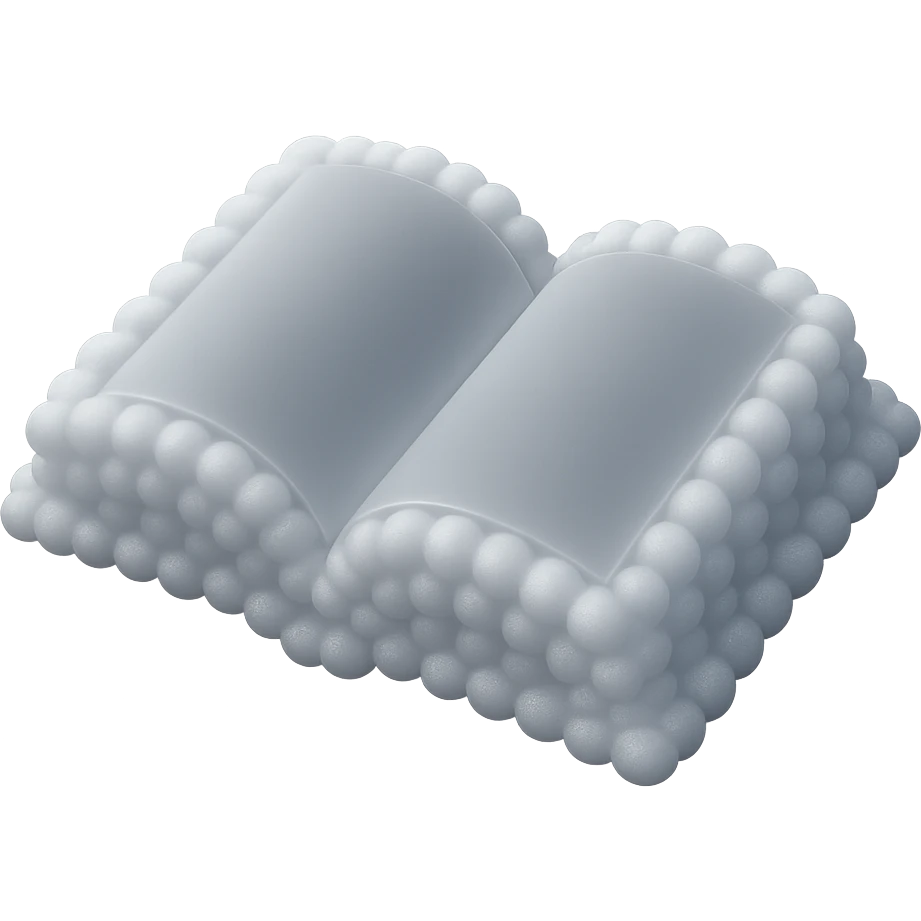 thick open book made entirely of small, very bright white fluffy convex clouds, matte glass style emoji