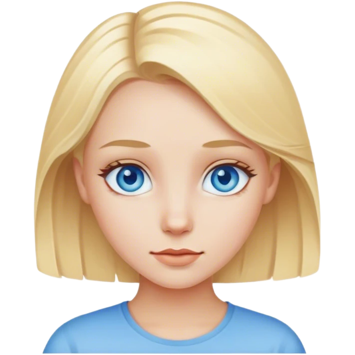 blonde girl blue eyes emoji