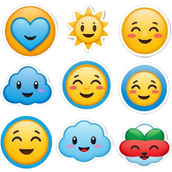 Создай стикерпак для коуча emoji