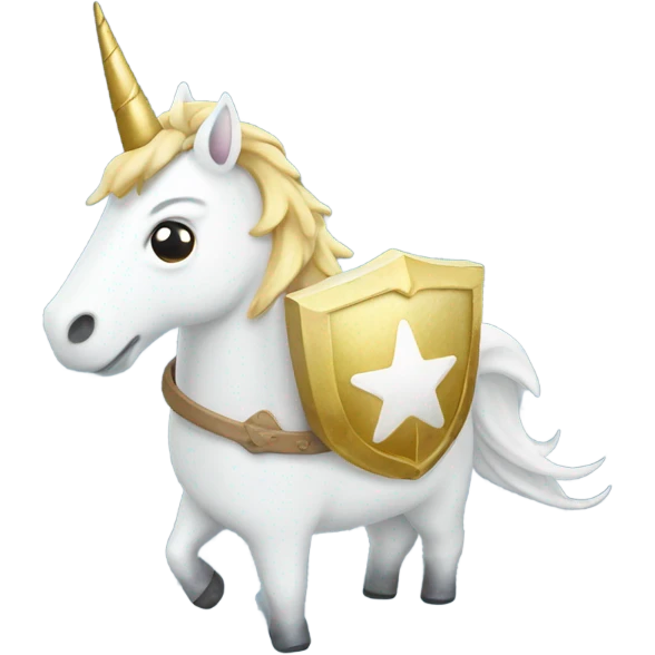 shield made of sea salt on unicorn emoji