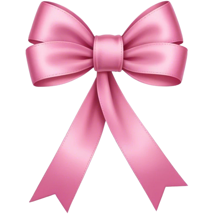 Tied pink ribbon emoji