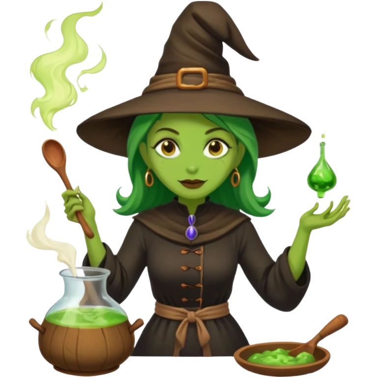 green witch cooking potion emoji