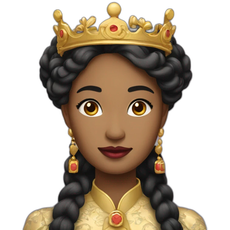 Une reine chinoise noire emoji