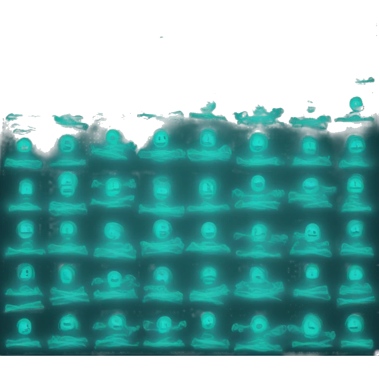 Cyan colour pulse emoji