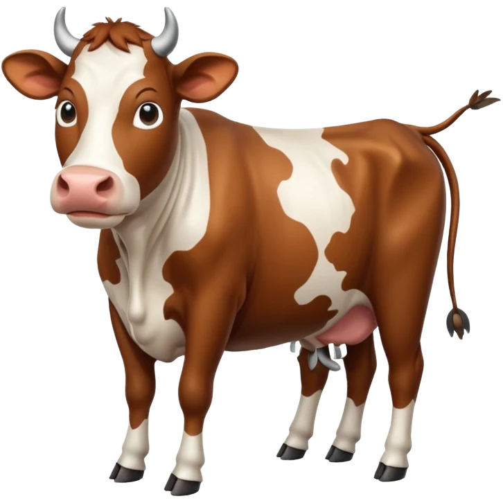 a cow who is hot emoji