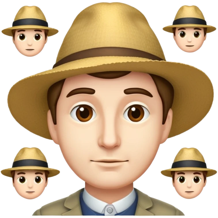 Frederic wearing multiple hats emoji
