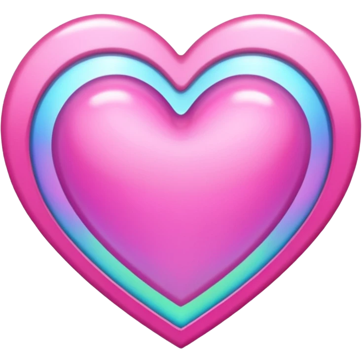 heart with a holographic border emoji