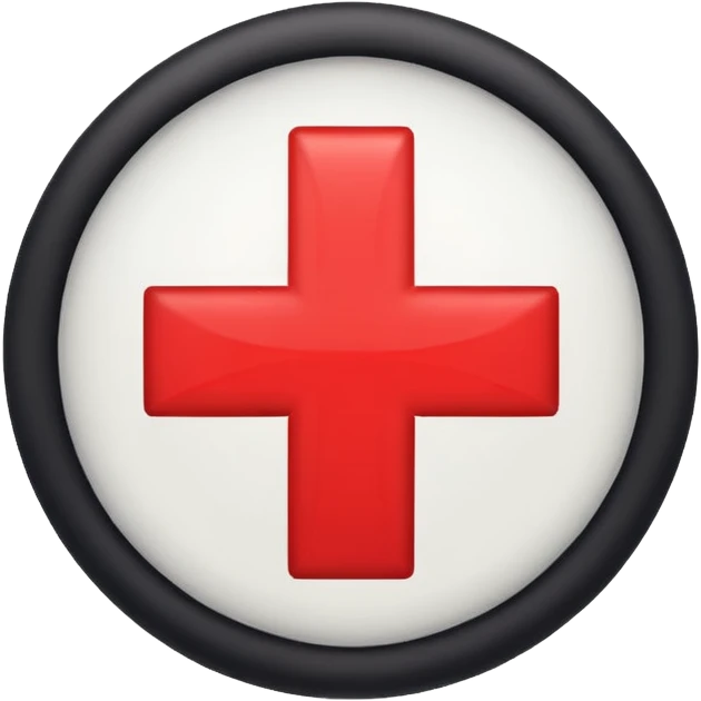 Create a red cross emoji