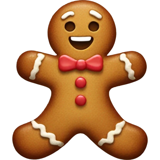 Gingerbread man emoji