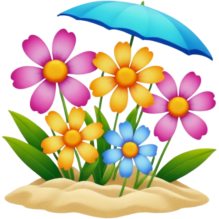 Hazme un 😦 que sean como flores de playa, muy Aesthetic emoji