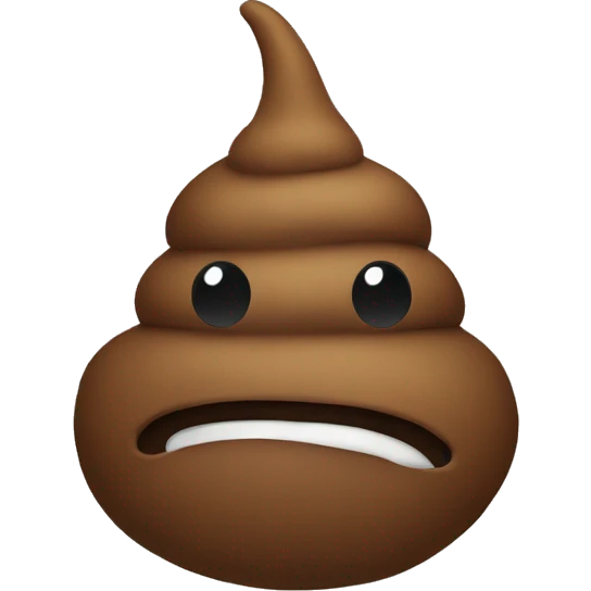 A poop with a top emoji
